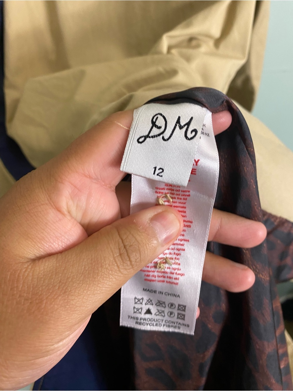 Damson Madder Ella Trench Coat Tan Size 8 - Picture 4 of 7